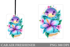 Hibiscus Car Air Freshener Design. Sea Car Air Freshener Product Image 1