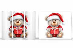 Christmas Bear Tumbler Design. Bear Tumbler Sublimation Product Image 2