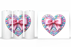 Heart Tumbler Sublimation. Valentines Tumbler Wrap Design Product Image 2