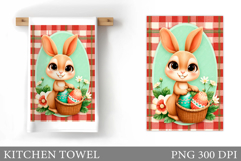 Easter Bunny Kitchen Towel . Easter Kitchen Towel Design Product Image 1