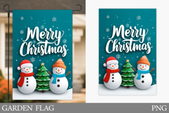 Snowman Garden Flag. Christmas Garden Flag Sublimation Product Image 1