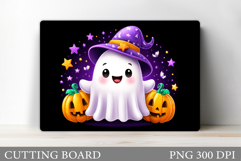 Cute Halloween Cutting Board. Cute Ghost Cutting Board Product Image 1