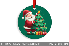 Cute Santa Claus Christmas Ornament. Santa Claus Sublimation Product Image 1