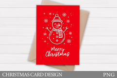 Merry Christmas Card Design. Christmas Card Printable Product Image 1