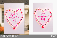 Valentine Garden Flag Design. Valentines Heart Garden Flag Product Image 1