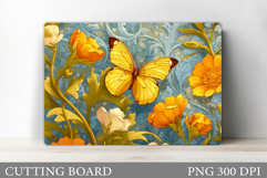 Butterfly Cutting Board. Flower Cutting Board Sublimation Product Image 1