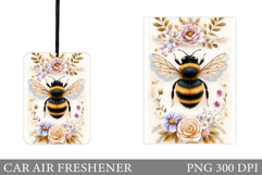 Bee Car Air Freshener Design. Bee Sublimation Product Image 1