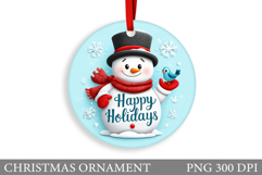 Snowman Christmas Ornament. Christmas Ornament Sublimation Product Image 1