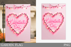 Valentine Garden Flag Design. Valentines Heart Garden Flag Product Image 1