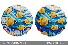 Fish Wind Spinner Design. Fish Wind Spinner Sublimation Product Image 1