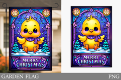 Christmas Chick Garden Flag. Christmas Garden Flag Design Product Image 1