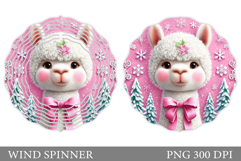 Christmas Lama Wind Spinner. Christmas Wind Spinner Design Product Image 1