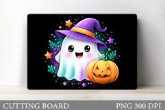 Cute Ghost Cutting Board. Cute Halloween Cutting Board Product Image 1