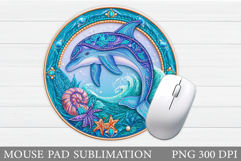 Dolphin Mouse Pad Design. Sea Mouse Pad Sublimation Product Image 1