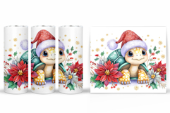 Christmas Turtle Tumbler. Christmas Tumbler Sublimation Product Image 2