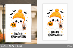 Halloween Ghost Garden Flag. Cute Halloween Garden Flag Product Image 1