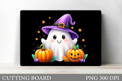 Cute Ghost Cutting Board. Cute Halloween Cutting Board Product Image 1