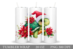 Christmas Turtle Tumbler. Christmas Tumbler Sublimation Product Image 1