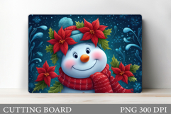 Cute Snowman Cutting Board. Christmas Cutting Board Design Product Image 1
