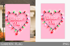 Valentine Garden Flag Design. Valentines Heart Garden Flag Product Image 1