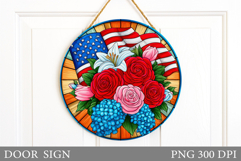 Patriotic Door Sign Design. Patriotic Sublimation Product Image 1