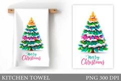 Christmas Tree Kitchen Towel. Christmas Kitchen Towel Design Product Image 1