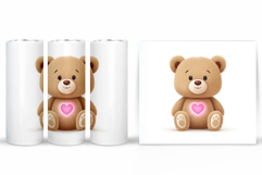 Valentines Bear Tumbler. Valentines Tumbler Design Product Image 2