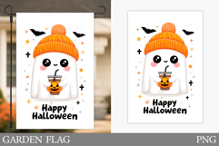 Ghost Garden Flag Sublimation. Halloween Garden Flag Design Product Image 1