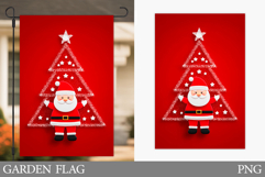 Santa Claus Garden Flag. Christmas Garden Flag Sublimation Product Image 1
