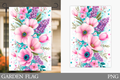 Flowers Garden Flag Design. Floral Garden Flag Sublimation Product Image 1
