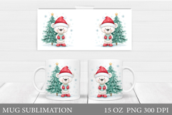 Christmas Bear Mug Design. Christmas Mug Sublimation Product Image 1