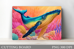 Whale Cutting Board Design. Whale Sublimation Product Image 1