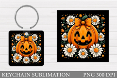 Halloween Keychain Design. Halloween Pumpkin Keychain Product Image 1