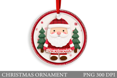 Cute Santa Claus Christmas Ornament. Santa Claus Sublimation Product Image 1