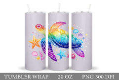 Turtle Tumbler Design. Sea Turtle Tumbler Sublimation Product Image 1
