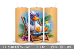 Cute Goose Tumbler Design. Cute Goose Sublimation Product Image 1