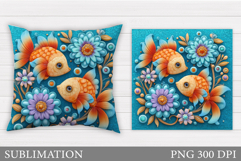 Fish Pillow Sublimation. Sea Sublimation Product Image 1