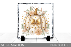 Fall Pumpkin Slate Sublimation. Fall Pumpkin Sublimation Product Image 1