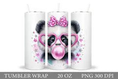Cute Panda Tumbler Design. Cute Panda Sublimation Product Image 1