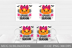 Halloween Pumpkin Mug Design. Halloween Mug Sublimation Product Image 1