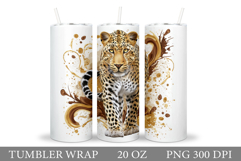 Leopard Tumbler Design. Leopard Sublimation Product Image 1