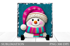 Snowman Slate Design. Cute Snowman Sublimation Product Image 1