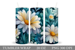 Flowers Tumbler Design. Sublimation Tumbler Flower Product Image 1