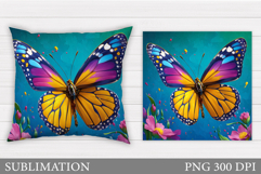 Butterfly Pillow Sublimation. Butterfly Sublimation Product Image 1
