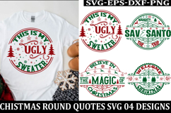 Christmas Round sign Svg holiday quotes Svg design Christmas Product Image 1