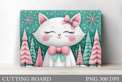 Christmas Cat Cutting Board. Christmas Cutting Board Design Product Image 1