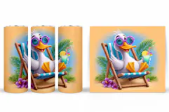 Cute Goose Tumbler Design. Cute Goose Sublimation Product Image 2