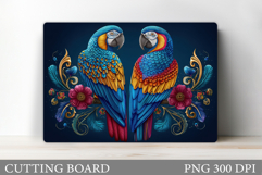 Parrots Cutting Board Design. Parrots Sublimation Product Image 1