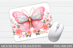 Butterfly Mouse Pad Design. Butterfly Sublimation Product Image 1