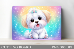 Cute Dog Cutting Board Design. Cute Dog Sublimation Product Image 1